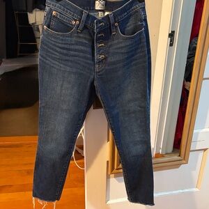 J. Crew Dark Blue Ankle Cropped Jeans